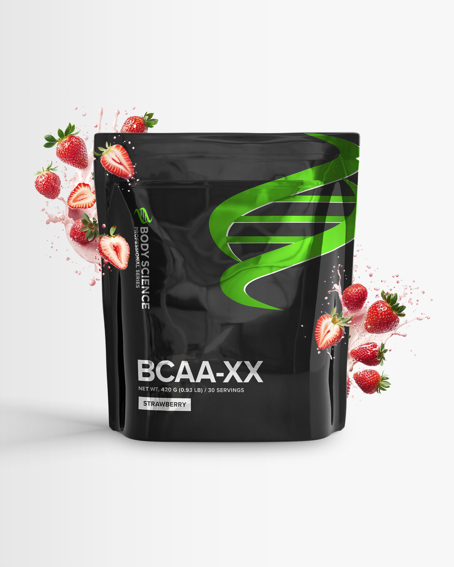 3 x Body Science BCAA-XX - 420g - Strawberry
