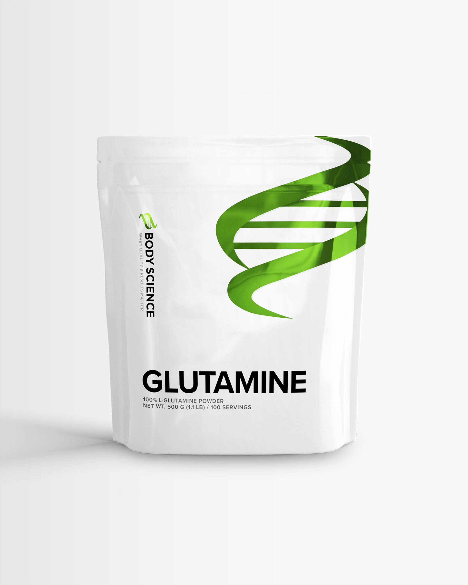 3 x Glutamin – Body Science Glutamine, 500 gram – Aminosyre