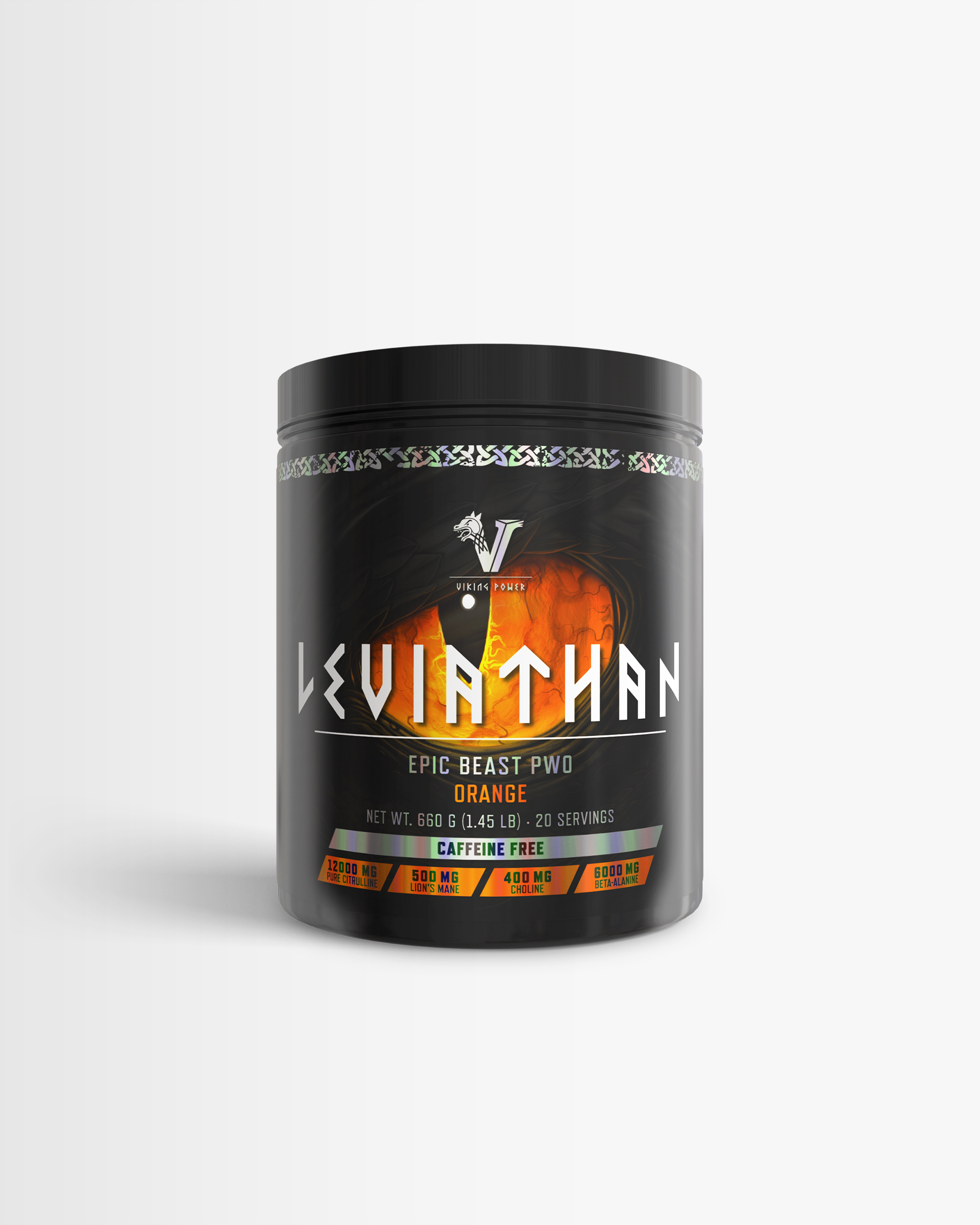 2 x Viking Power Leviathan Caffeine Free PWO - 660g - Orange