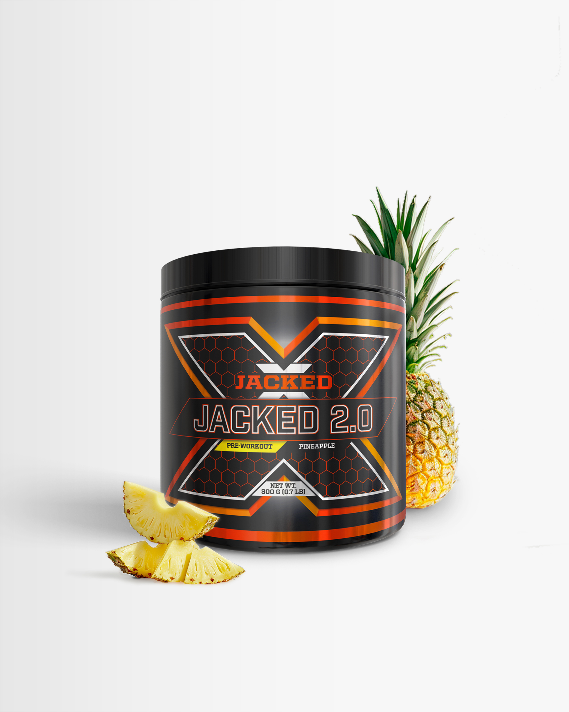 3 x Jacked 2.0 - Pwo, Pre-Workout - Pineapple