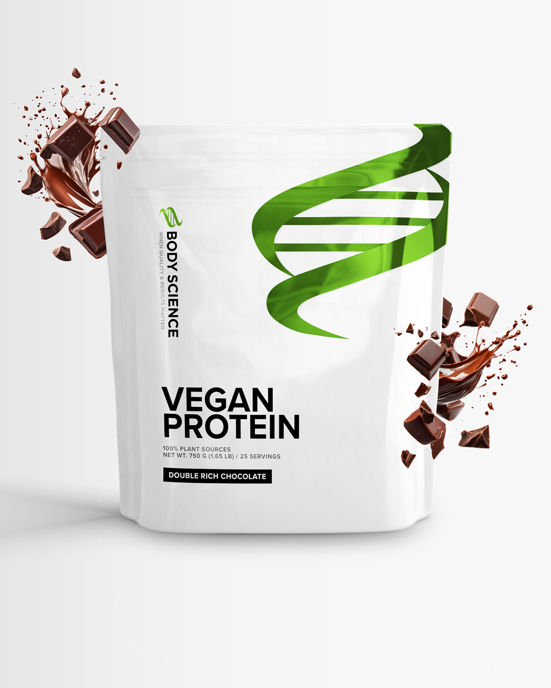2 x Vegan protein Body Science - Double Rich Chocolate