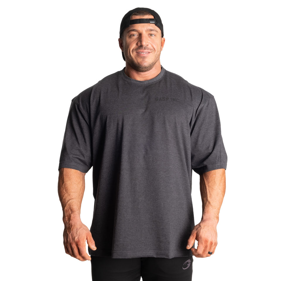 Division Iron Tee, Dark Grey Melange