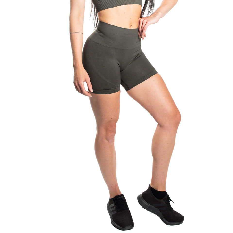 Seamless Daisy Hotpants, Army Green