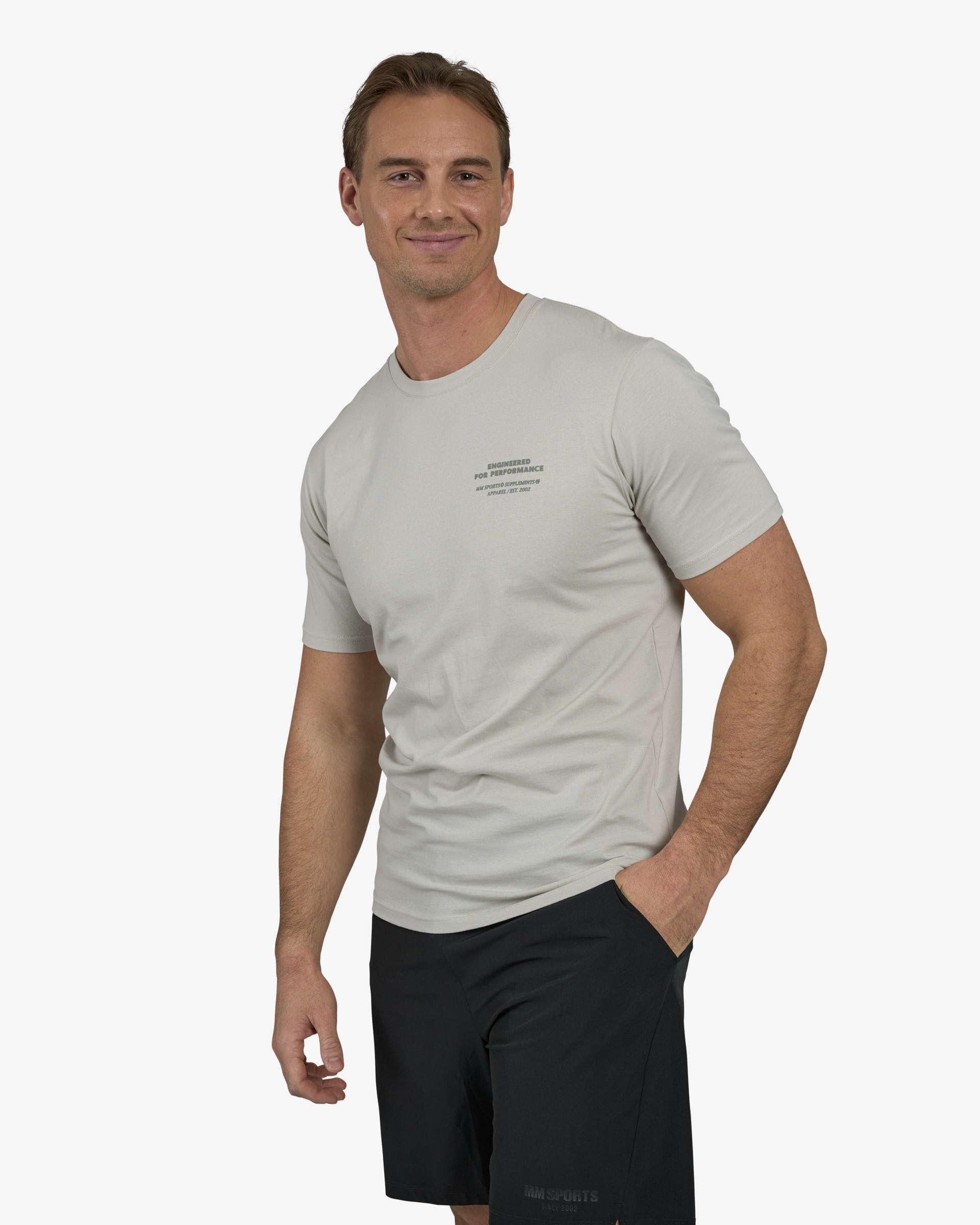 Classic T-shirt Engineered, Warm Grey