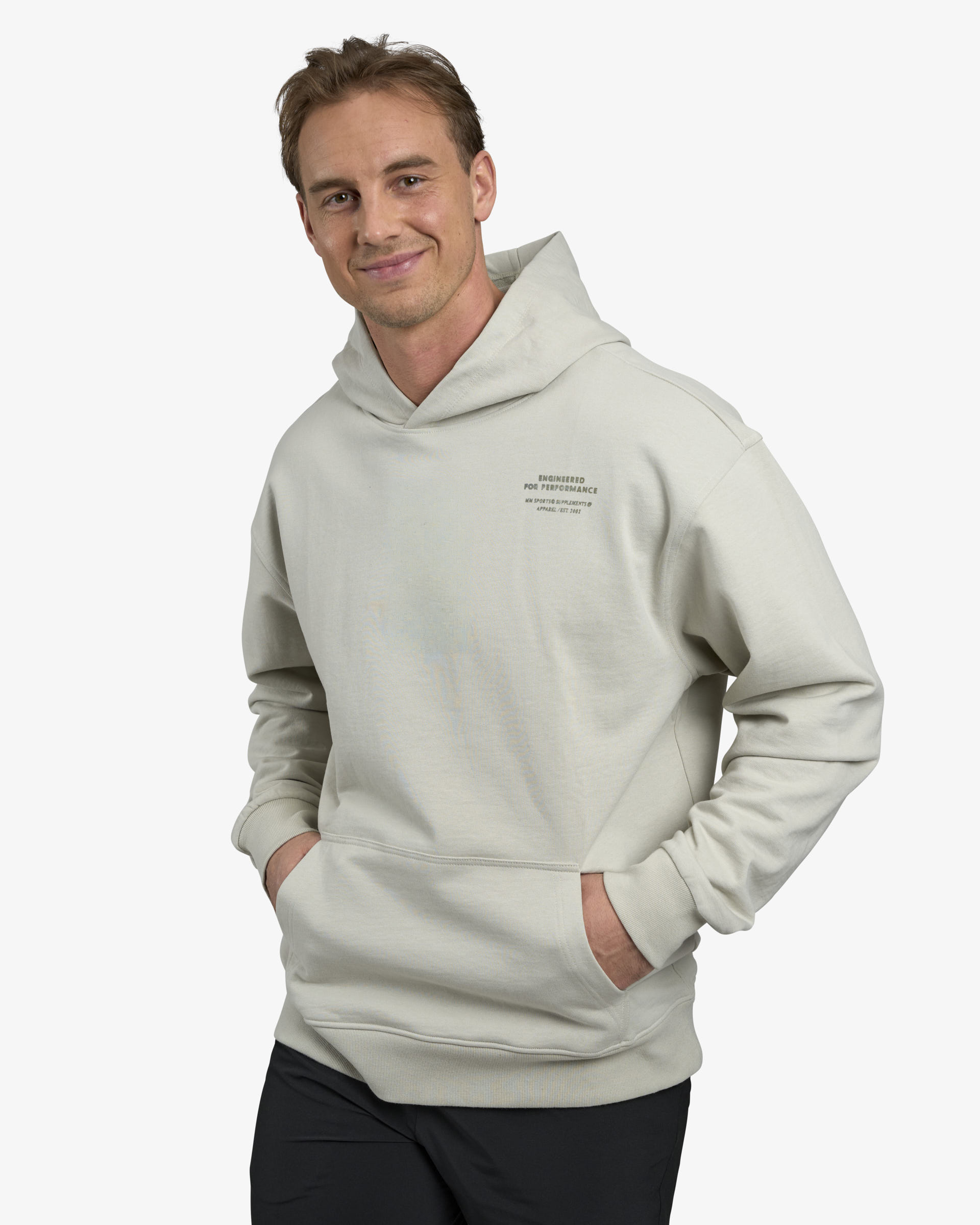 Hoodie Engineered, Warm Grey