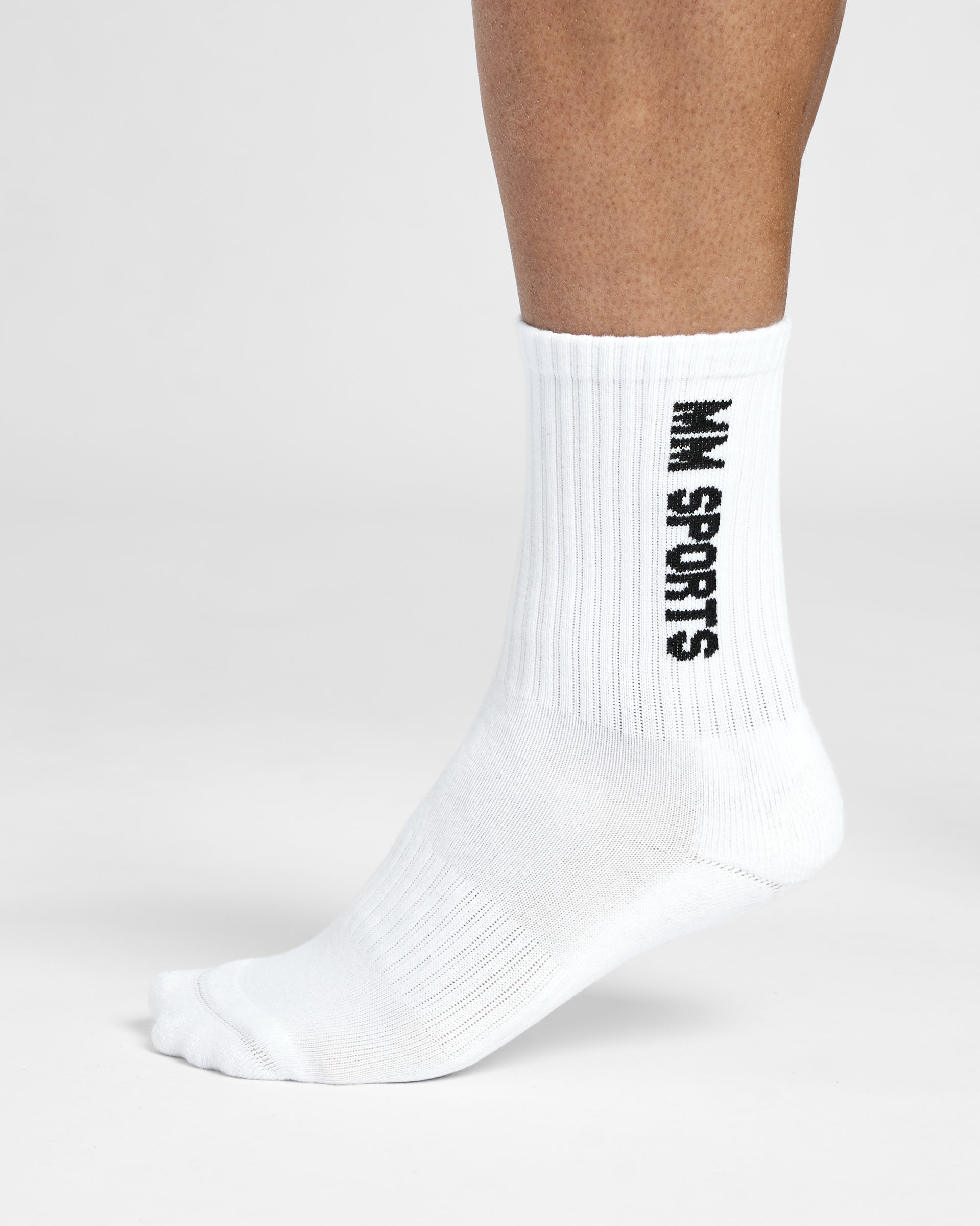 Mid-Cut Socks 3-Pack, White