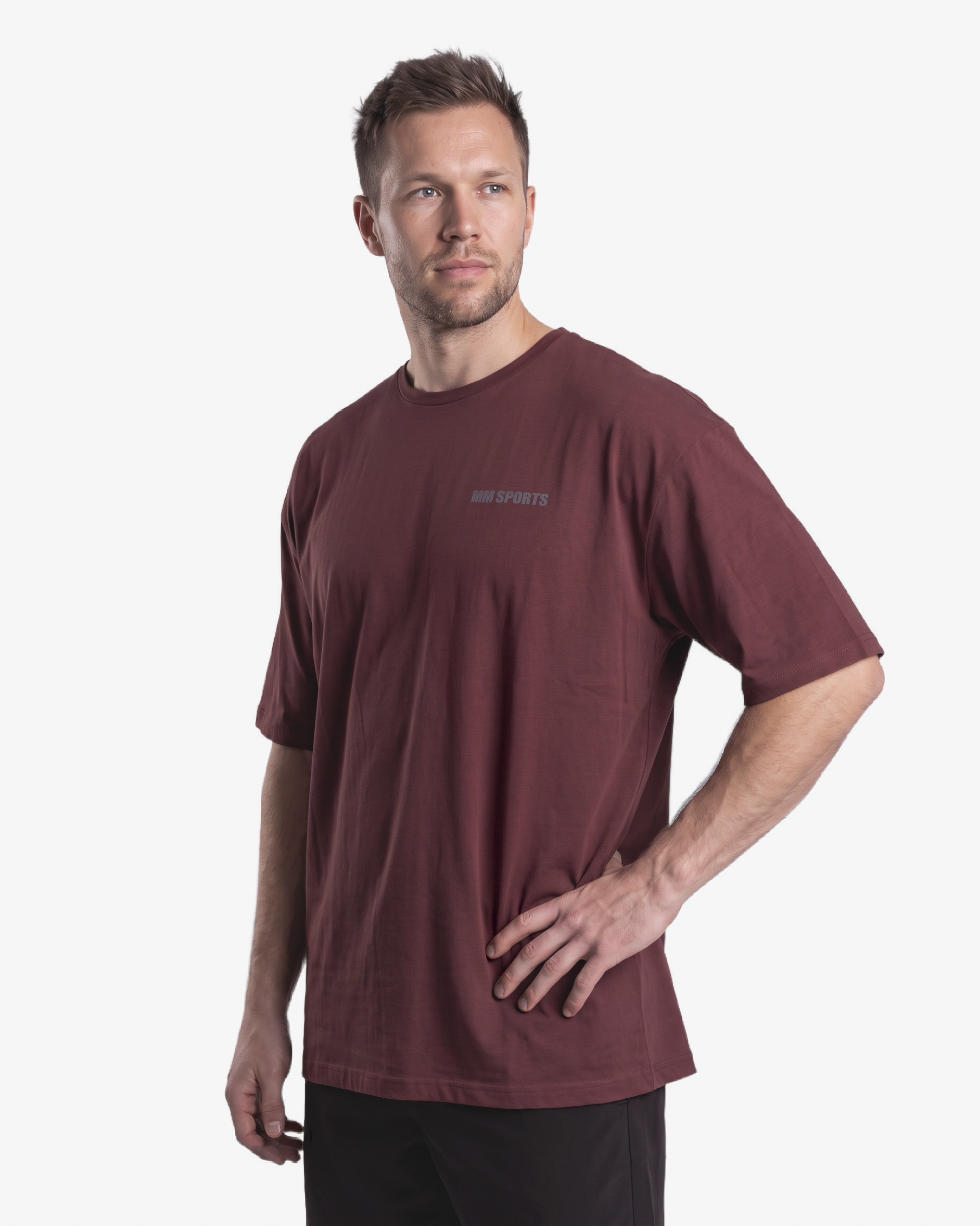 Oversize Hardcore T-Shirt, Burgundy