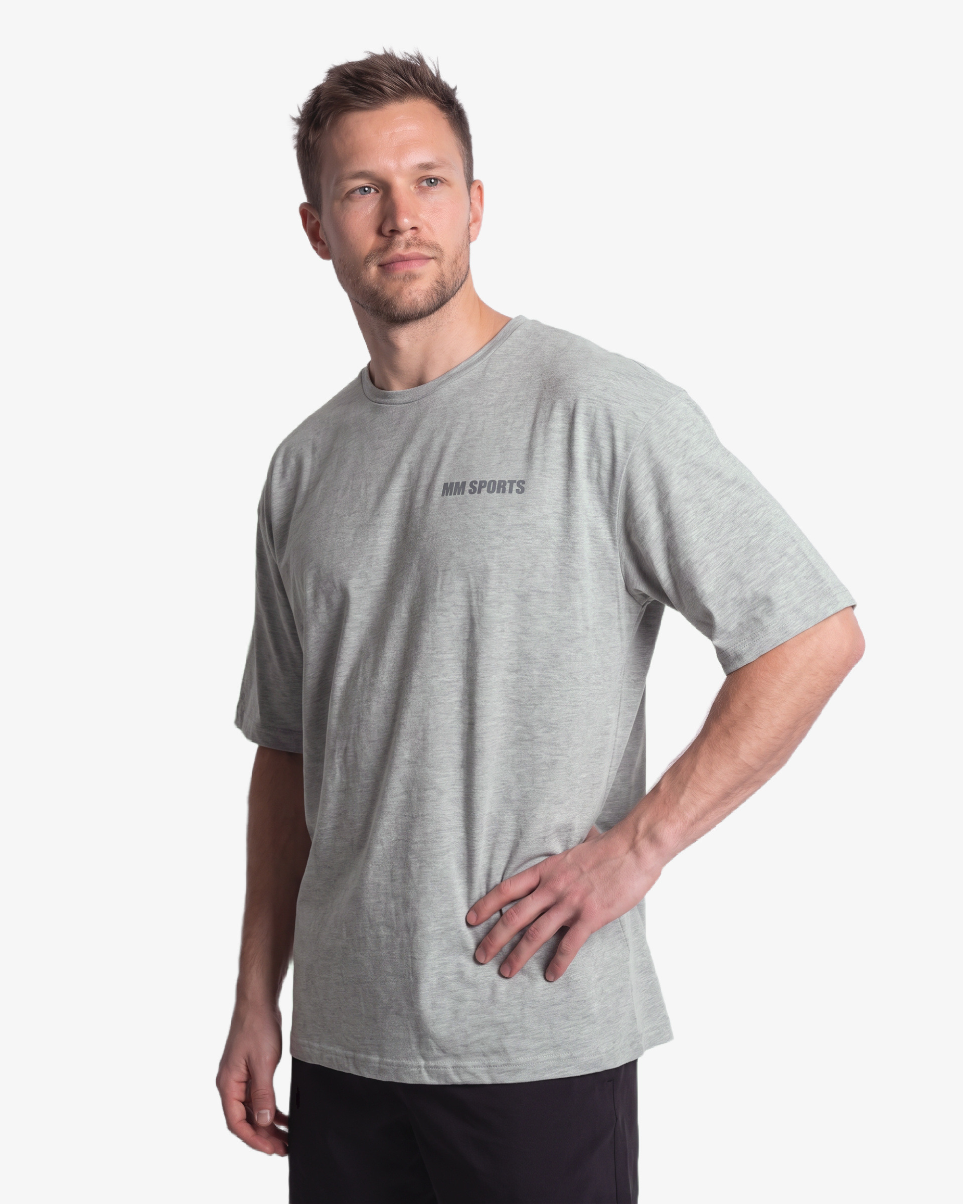 Oversize Hardcore T-Shirt, Light Grey