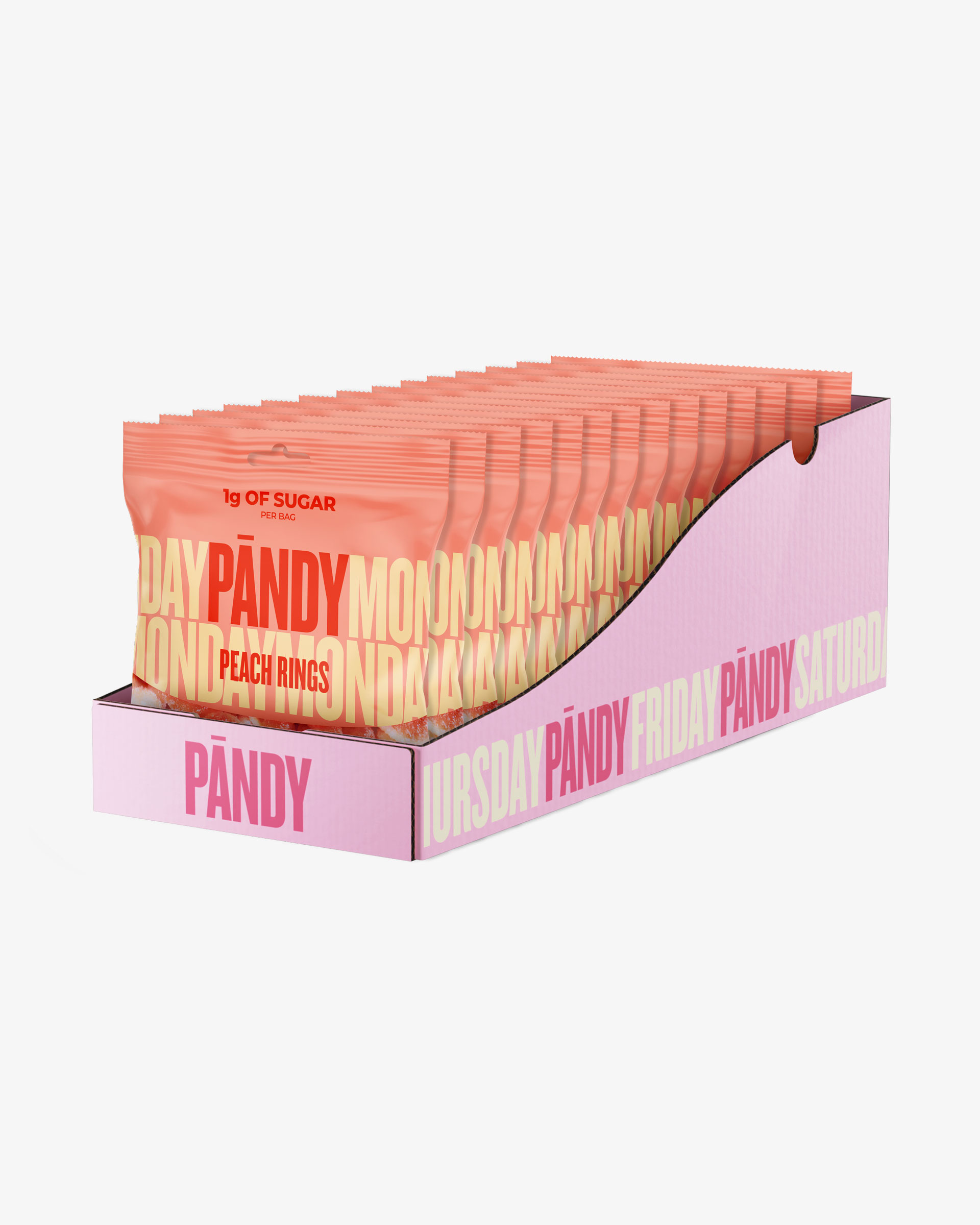 Candy Peach Rings - 14 stk hel eske