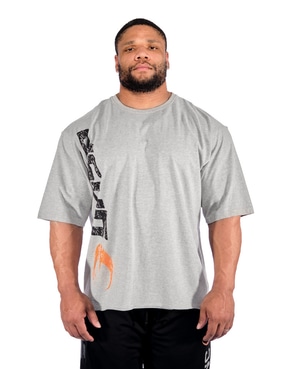 Iron Tee, Greymelange/Black