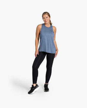 Tank Racerback, Blue/Grey