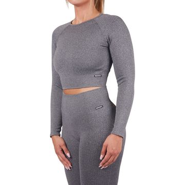 Seamless Lux Ribbed Cropped L/S Top