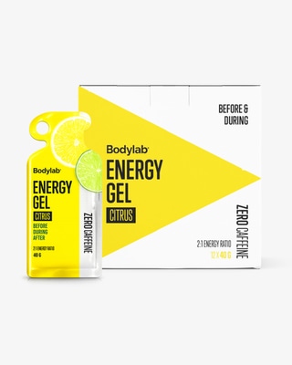 Energy Gel, Citrus (Zero Caffeine) - 12 stk hel eske