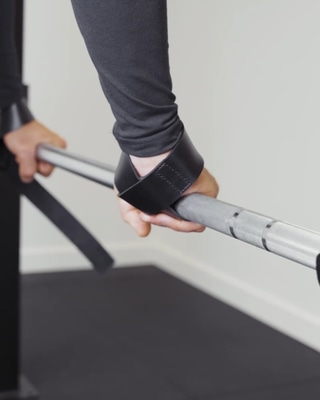 Lifting Straps Leather, Black