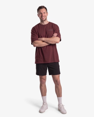 MM Sports Oversize Hardcore T-Shirt, Burgundy