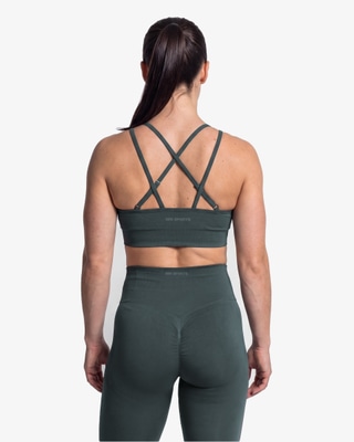 MM Sports Seamless Sports Bra, Dk Green