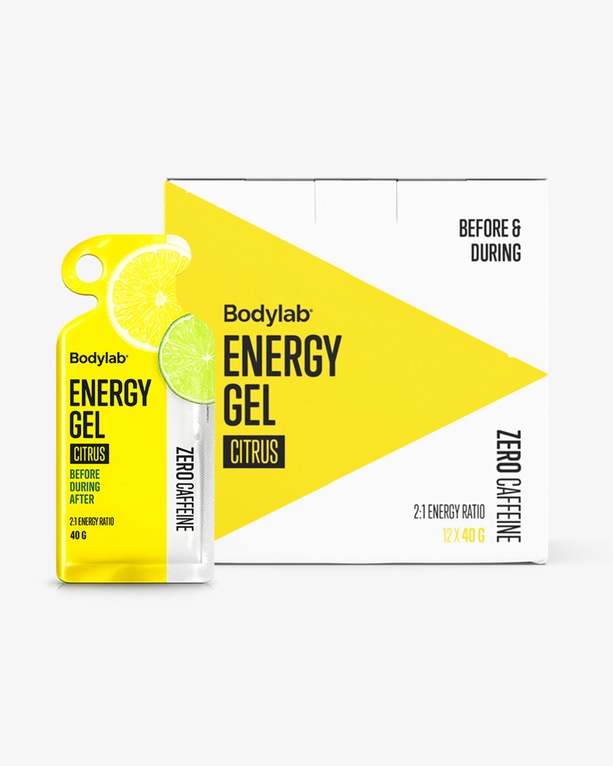 Energy Gel, Citrus (Zero Caffeine) - 12 stk hel eske