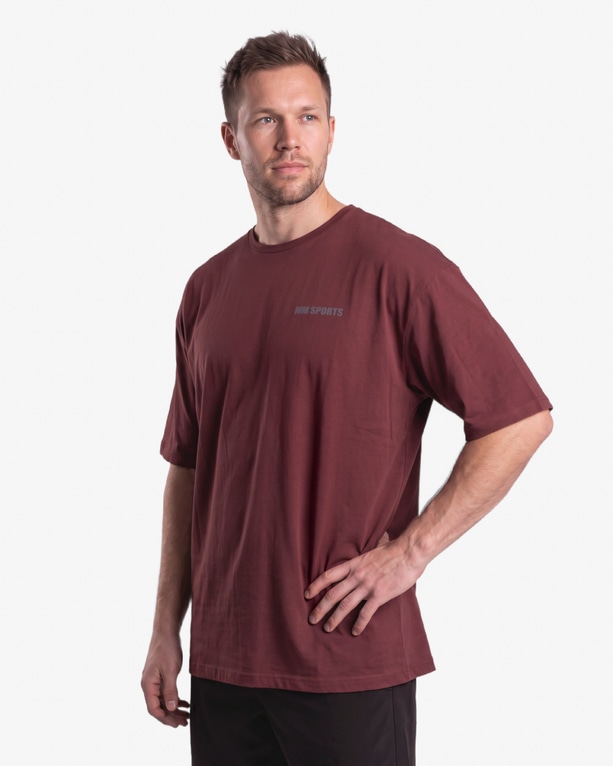 MM Sports Oversize Hardcore T-Shirt, Burgundy