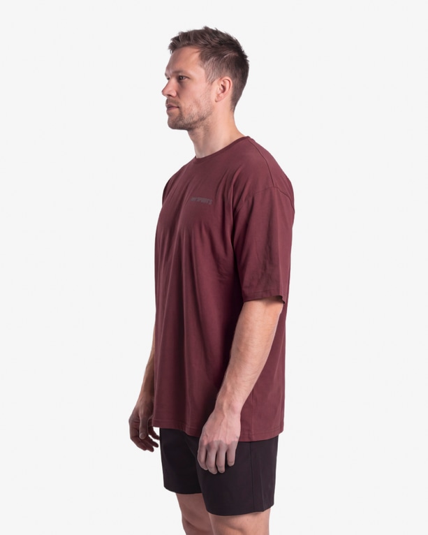 MM Sports Oversize Hardcore T-Shirt, Burgundy