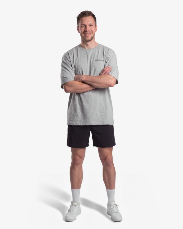 MM Sports Oversize Hardcore T-Shirt, Light Grey