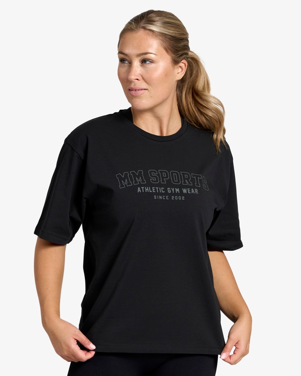 Oversize T-shirt Wmn Varsity, Black
