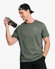 Workout T-shirt Emblem, Faded Green