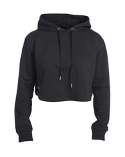 Clarissa Cropped Hoodie, Black