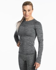 Seamless L/S T-shirt Carol, Grey Melange